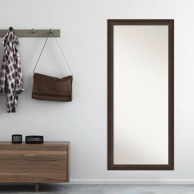 29" X 65" Non-Beveled Lara Bronze Wood Full Length Floor Leaner Mirror - Amanti Art 7 29" X 65" Non-Beveled Lara Bronze Wood Full Length Floor Leaner Mirror - Amanti Art - Image 5