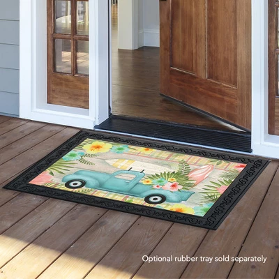 Briarwood Lane Tropical Pickup Truck Summer Doormat Floral Surfboards Indoor Outdoor 30" X 18" 4 Briarwood Lane Tropical Pickup Truck Summer Doormat Floral Surfboards Indoor Outdoor 30" X 18" - Image 2