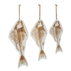 Set Of 3 Wood Fish Wall Decors With Hanging Rope White - Olivia & May -Fashion Home Decor Store GUEST 46b34a13 aec5 4e54 bdfe 3897b0c2e1a1