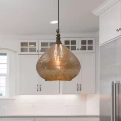 18" Valencia Teardrop Glass Pendant - River Of Goods -Fashion Home Decor Store GUEST 47777d1a 0a6f 4100 b51d fd4d3a45901b