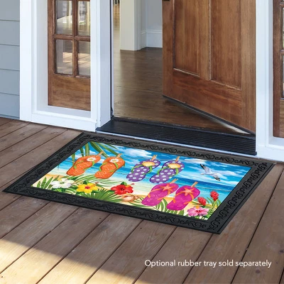 Briarwood Lane Hanging Flip Flops Summer Doormat Tropical Beach Island Indoor Outdoor 30" X 18" 4 Briarwood Lane Hanging Flip Flops Summer Doormat Tropical Beach Island Indoor Outdoor 30" X 18" - Image 2