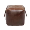 Rustic Leather Foot Stool Ottoman Smooth Brown Leather - Olivia & May -Fashion Home Decor Store GUEST 48384166 97d0 48c6 a685 db12ea7b6424