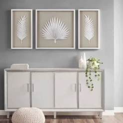 3pc Sabal Palm Rice Paper Framed Shadow Box Set Off White - Madison Park 22 3pc Sabal Palm Rice Paper Framed Shadow Box Set Off White - Madison Park -Fashion Home Decor Store GUEST 496b24a5 a842 44f7 9220 a526bb1fc030