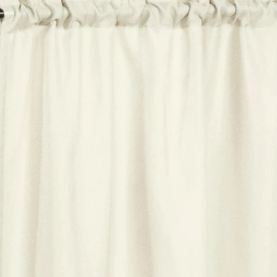Thermavoile Rhapsody Lined Light Filtering Thermal Barrier Curtains Rod Pocket Curtain Tiers Pair Each 54" X 24" Ivory 4 Thermavoile Rhapsody Lined Light Filtering Thermal Barrier Curtains Rod Pocket Curtain Tiers Pair Each 54" X 24" Ivory - Image 2