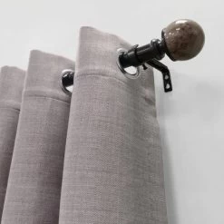 Decorative Drapery Curtain Rod With Marble Ball Finials Oil Rubbed Bronze - Lumi Home Furnishings