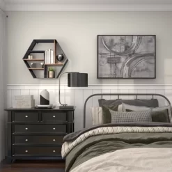 Industrial Wood Wall Shelf Black - Olivia & May 23 Industrial Wood Wall Shelf Black - Olivia & May -Fashion Home Decor Store GUEST 4a6882a5 eb43 451c a7b2 c76cd330b8c6