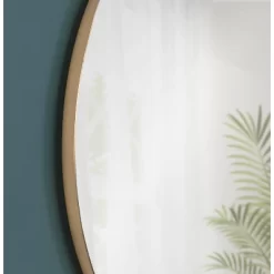 28" Rollo Round Wall Mirror Gold - Kate & Laurel All Things Decor -Fashion Home Decor Store GUEST 4acfbe80 4448 45f4 8493 c35e5cf85629