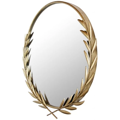 21" Emperor Grecian Round Wall Mirror Gold - Infinity Instruments 5 21" Emperor Grecian Round Wall Mirror Gold - Infinity Instruments - Image 3