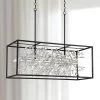 Possini Euro Design Carrine Black Silver Linear Pendant Chandelier 38 1/2" Wide Modern Clear Crystal 8-Light Fixture For Dining Room Kitchen Island -Fashion Home Decor Store GUEST 4b1770ec d00d 4297 ba7b 9686497d77bb
