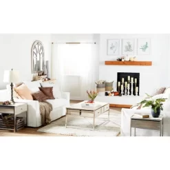 Wood Window Pane Inspired Wall Mirror With Arched Top Cream - Olivia & May -Fashion Home Decor Store GUEST 4baa7255 e4c1 4030 a366 843a05fb161d