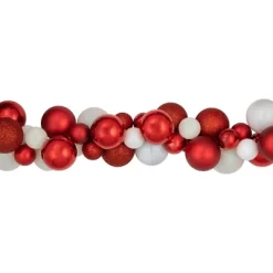 Northlight 6' Red And White 3-Finish Shatterproof Ball Christmas Garland -Fashion Home Decor Store GUEST 4d18fb18 69ab 41c3 bba5 3f34e1d0885d