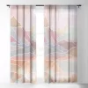 Sewzinski Pastel Mountains Single Panel Sheer Window Curtain - Society6
