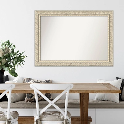 42" X 30" Non-Beveled Fair Baroque Cream Wood Wall Mirror - Amanti Art 8 42" X 30" Non-Beveled Fair Baroque Cream Wood Wall Mirror - Amanti Art - Image 6