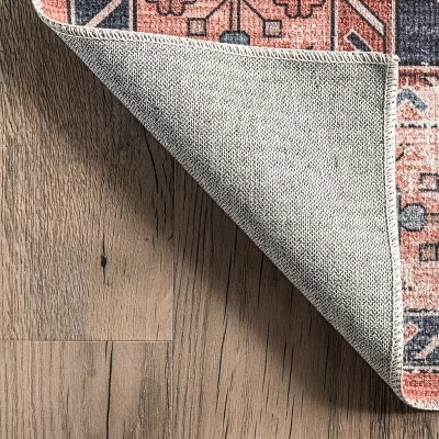 NuLOOM Medallion Bordered Machine Washable Area Rug 8 NuLOOM Medallion Bordered Machine Washable Area Rug - Image 6