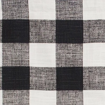 Grande Check Regal Style 3" Rod Pocket Valance 50" X 17" Black By RLF Home 4 Grande Check Regal Style 3" Rod Pocket Valance 50" X 17" Black By RLF Home - Image 2