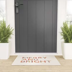 Rachel Szo Merry And Bright Light Looped Vinyl Welcome Mat - Society6