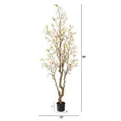 Nearly Natural 7.5-ft Cherry Blossom Artificial Tree