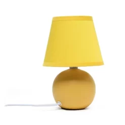8.66" Petite Ceramic Orb Base Bedside Table Desk Lamp With Matching Tapered Drum Fabric Shade Yellow - Creekwood Home 14 8.66" Petite Ceramic Orb Base Bedside Table Desk Lamp With Matching Tapered Drum Fabric Shade Yellow - Creekwood Home -Fashion Home Decor Store GUEST 50a4ebfd a3c5 49a6 95ce 8ff068c9d68b