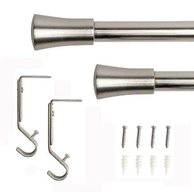 Decorative Drapery Single Rod Set With Cylinder Finials - Lumi Home Furnishings 6 Decorative Drapery Single Rod Set With Cylinder Finials - Lumi Home Furnishings - Image 4