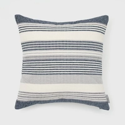 18"x18" Freja Striped Chenille Woven Square Throw Pillow - Evergrace 10 18"x18" Freja Striped Chenille Woven Square Throw Pillow - Evergrace - Image 8
