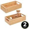 MDesign Bamboo Storage Bin For Home Office Desk - 2 Pack - Natural -Fashion Home Decor Store GUEST 535e31df e359 4ab2 99df 55e5b6555146