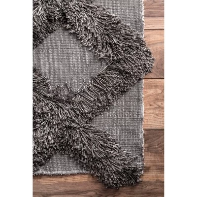 NuLOOM Francene Diamond Trellis Shag Area Rug 4 NuLOOM Francene Diamond Trellis Shag Area Rug - Image 2
