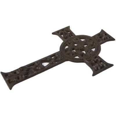 Juvale Irish Celtic Cross Decoration Wrought Iron Metal Cross For Christian And Religious Art Lovers, 11.5 X 7.7 Inches 7 Juvale Irish Celtic Cross Decoration Wrought Iron Metal Cross For Christian And Religious Art Lovers, 11.5 X 7.7 Inches - Image 5