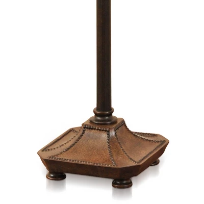 Nailheads Finish Floor Lamp Black/Brown - StyleCraft 4 Nailheads Finish Floor Lamp Black/Brown - StyleCraft - Image 2