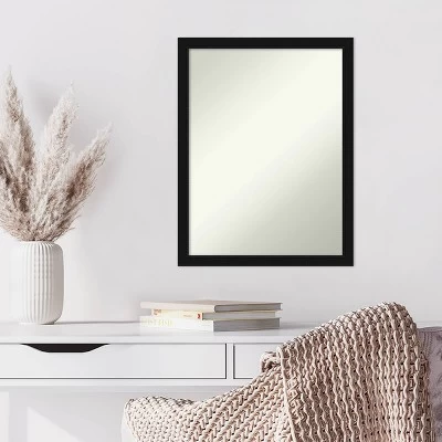20" X 26" Non-Beveled Avon Black Narrow Wall Mirror - Amanti Art 7 20" X 26" Non-Beveled Avon Black Narrow Wall Mirror - Amanti Art - Image 5