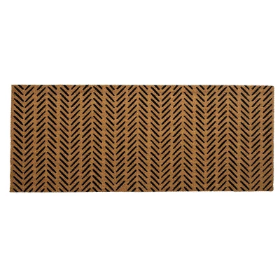 Fishbone Indoor/Outdoor Coir Doormat Black/Natural - Entryways 8 Fishbone Indoor/Outdoor Coir Doormat Black/Natural - Entryways - Image 6