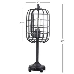 20" Metal Odette Industrial Table Lamp (Includes Light Bulb) Black - JONATHAN Y -Fashion Home Decor Store GUEST 5647fb16 b9c8 4103 8aa0 6333264accc2