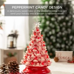 Best Choice Products 15in Pre-lit Ceramic Christmas Tree W/ Cord, Hand-Painted Decoration