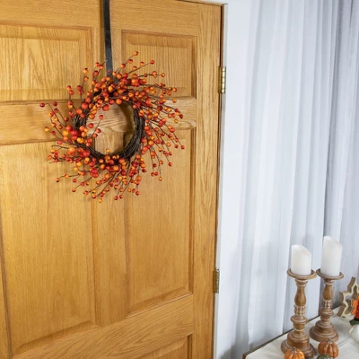 Northlight Orange Berries And Twig Artificial Fall Harvest Wreath 14- Inch, Unlit 3 Northlight Orange Berries And Twig Artificial Fall Harvest Wreath 14- Inch, Unlit