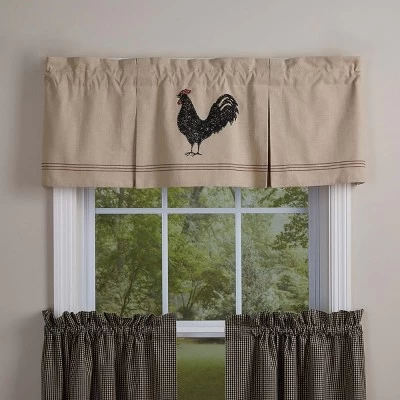 Park Designs Chicken Hen Pecked Lined Pleated Valance Rooster 3 Park Designs Chicken Hen Pecked Lined Pleated Valance Rooster