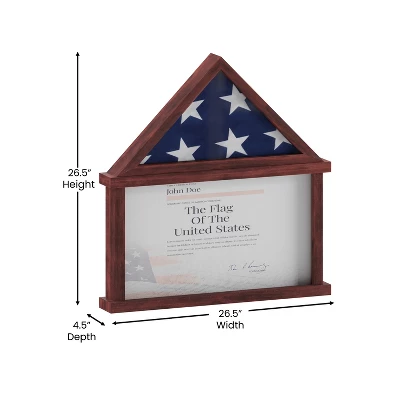 Merrick Lane Flag Display Case With Certificate Holder 8 Merrick Lane Flag Display Case With Certificate Holder - Image 6