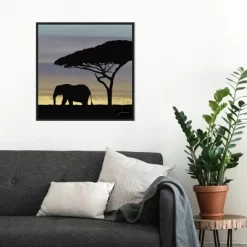 22" X 22" Savanna Elephant I By James Burghardt Framed Canvas Wall Art Black - Amanti Art -Fashion Home Decor Store GUEST 5bc3dbb4 4c0b 48ad 859c 22c7c18a520a
