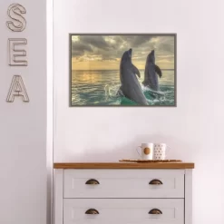 23" X 16" Dolphin Dance By Stuart Westmorland Danita Delimont Framed Canvas Wall Art - Amanti Art 13 23" X 16" Dolphin Dance By Stuart Westmorland Danita Delimont Framed Canvas Wall Art - Amanti Art -Fashion Home Decor Store GUEST 5cf1b5e3 c4ad 4458 a3a3 74dd80ef4cfa