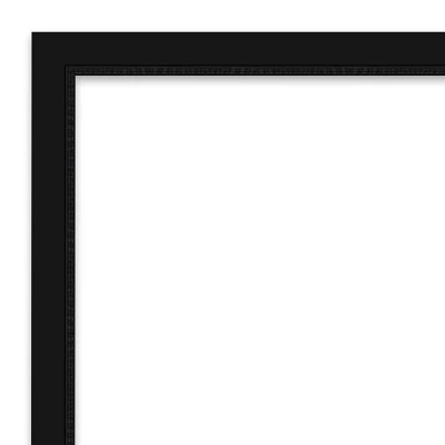 20" X 26" Non-Beveled Avon Black Narrow Wall Mirror - Amanti Art 4 20" X 26" Non-Beveled Avon Black Narrow Wall Mirror - Amanti Art - Image 2