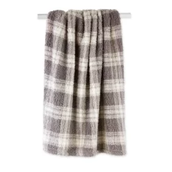 50"x60" Farmhouse Plaid Plush Throw Blanket - Design Imports