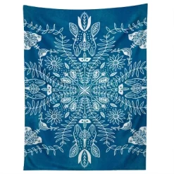 Sunshinecanteen Flores Cyan Tapestry - Society6 -Fashion Home Decor Store GUEST 5de1dfda 8ce5 463a b0a2 06fba2e4c18a