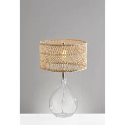 Cuba Teardrop Table Lamp (Includes Light Bulb) Clear/Natural - Adesso
