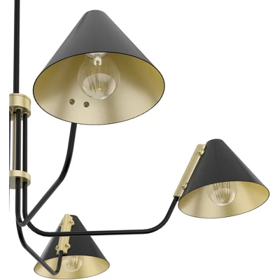 5-Light Grove Isle Chandelier Matte Black - Hunter Fan 4 5-Light Grove Isle Chandelier Matte Black - Hunter Fan - Image 2