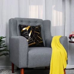 PiccoCasa Throw Pillow Cover Decorative Pillowcases Bronzing Flannelette Cushion Cover