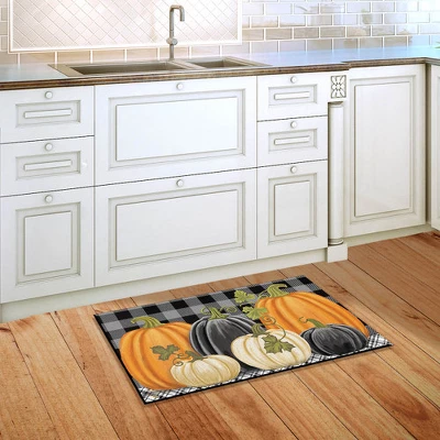 Briarwood Lane Checkered Pumpkins Autumn Doormat Primitive Indoor 5 Briarwood Lane Checkered Pumpkins Autumn Doormat Primitive Indoor - Image 3