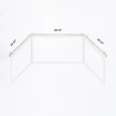 Kenney Mission 3/4" Decorative Bay Window Double Curtain Rod 9 Kenney Mission 3/4" Decorative Bay Window Double Curtain Rod - Image 7