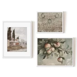 Americanflat 3 Piece Vintage Gallery Wall Art Set - Apple Tree Watercolor, Southern Austria, Afghan Rug By Maple + Oak -Fashion Home Decor Store GUEST 62432ac0 c3c0 470b 9acc 5d487d478349