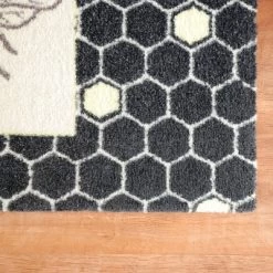 2'x3' ColorStar Bee Hex Door Mat Charcoal - Bungalow Flooring -Fashion Home Decor Store GUEST 62475a9e e835 4593 b267 4c1430e4eb2c
