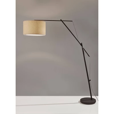 83" Broome Arc Lamp Black - Adesso 3 83" Broome Arc Lamp Black - Adesso