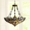 Robert Louis Tiffany Bronze Pendant Chandelier 22" Wide Rustic Floral Garden Stained Glass 3-Light Fixture For Dining Room House Foyer Kitchen Island -Fashion Home Decor Store GUEST 626aa4e3 d2b5 445c 97bd 853f5df7b51a