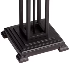 Robert Louis Tiffany Ranier Rustic Mission Floor Lamp 59 1/2" Tall Bronze With LED Nightlight Stained Art Glass Shade For Living Room Bedroom Office -Fashion Home Decor Store GUEST 63198abc 803b 4f9f af5b 669b204f87f2